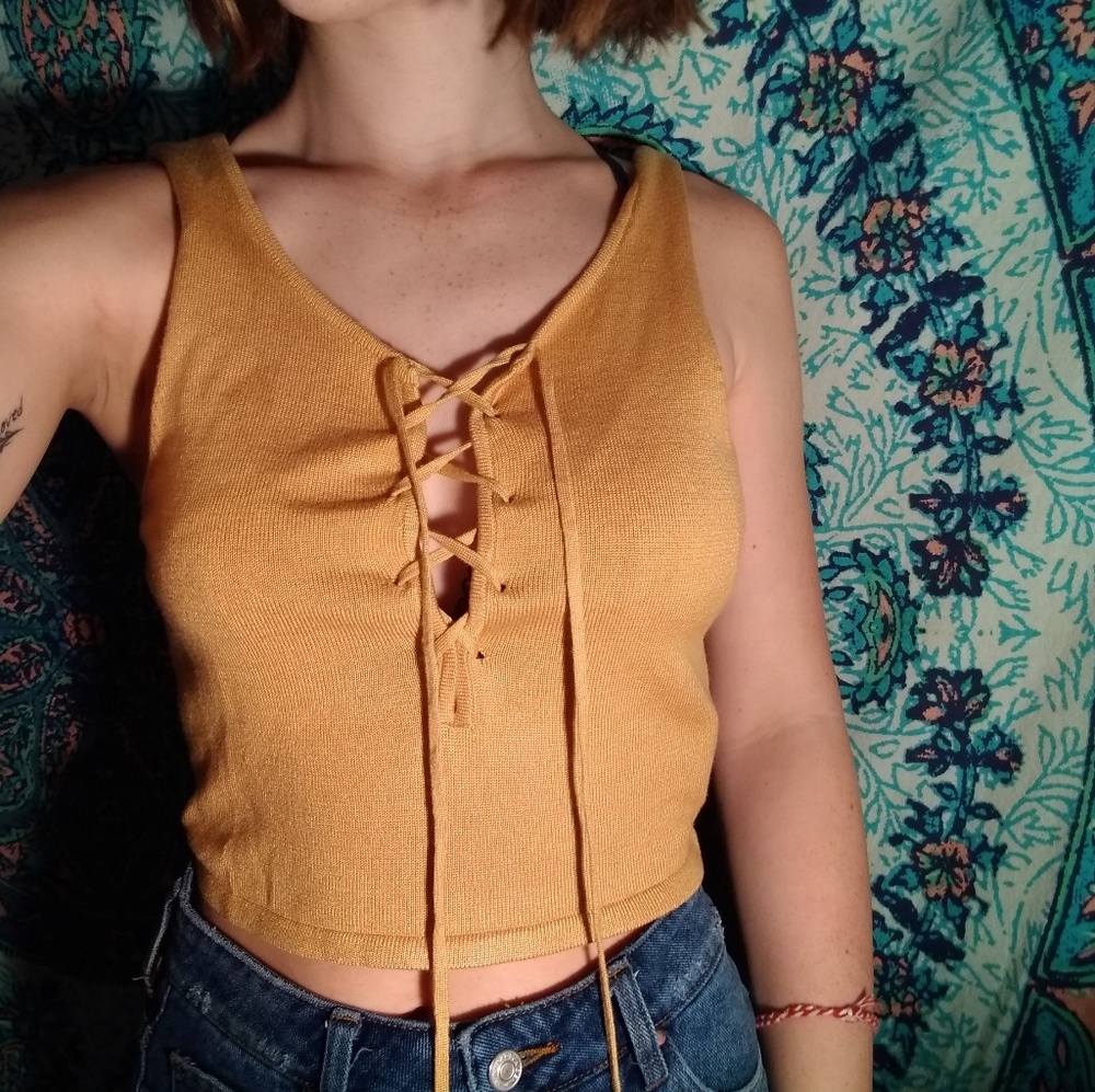 gold tank top